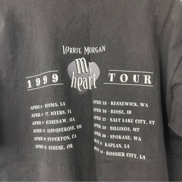 Vintage 90s Lorrie Morgan My Heart Concert Tour T Shirt 1999 Size Large - Picture 5 of 5